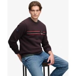 Superdry Homme Sweat Outdoor Stripe Logo Coupe Décontractée Brown Taille: XL