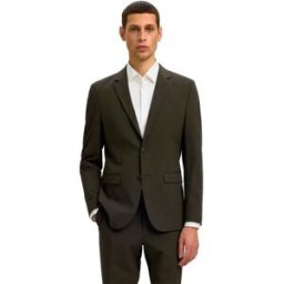 Selected Blazer Liam Mini Hounds Slim Fit Dark Brown Melange / Houndstooth 52 Homme
