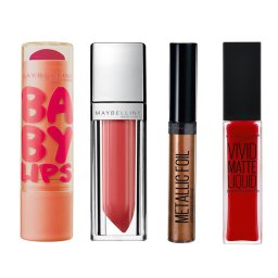 Coffret Lèvres – Baume Cherry Me + Laque 400 + Rouge Métallique 90 + Rouge Mat 30