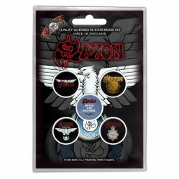 Badges SAXON - WHEELS OF STEEL - RAZAMATAZ - BB078
