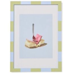 HEMA Cadre Photo A4 21x29,7cm Bois Rayures (bleu)