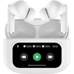Denver TWD-305 Écouteurs intra-auriculaires Bluetooth blanc Noise Cancelling boîtier de charge téléphone portable