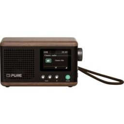 Pure Classic Mini Coffee Black/Walnt EU/UK/AU Radio de table DAB+, FM DAB+, FM, USB, Bluetooth rechargeable noir, noix