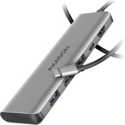 AXAGON HMC-5H Hub USB 5 ports HDMI™, USB-C® (avec Power Delivery), USB 3.1 (Gen 1) Thunderbolt™ 3, USB 3.2 Gen1 5 GBit/s compatible avec lultra HD