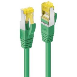 LINDY 47649 RJ45 Câble USB CAT 6a S/FTP 3.00 m vert avec cliquet dencastrement, blindage total, blindé, blindage par tresse, feuille de blindage, torsadé par