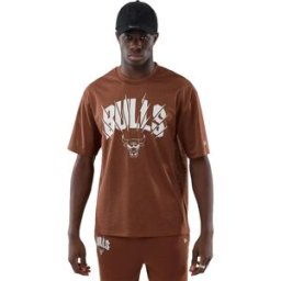 New Era T-shirt à Manches Courtes Nba Core Plus Oversize Mesh Chicago Bulls Med Brown M Homme