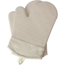 INF Gants de Four en Silicone: Maniques Thermorésistantes pour Micro-Ondes (1 Paire) Beige