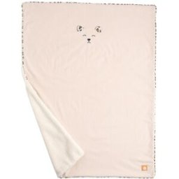 Sauthon Couverture bébé en velours cotelé et sherpa Léopard