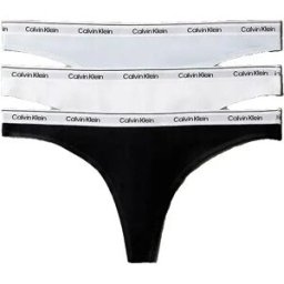 Calvin Klein String Lv00qd5209 3 Unités Black / Classic White / Plein Air XS Femme