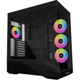 Lian-Li Boitier Moyen Tour E-ATX Lian Li Vector V100 RGB avec panneaux vitrés (Noir)