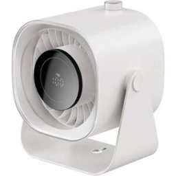 INF Ventilateur de bureau et mural Mini Steel Cannon rechargeable 5000mAh avec écran digital, 100 étapes, moteur brushless et Blanc