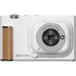 INF Caméra numérique magnétique mini avec grand-angle, macro, stabilisation électronique, zoom 18x, écran rabattable 3.0 inch, Blanc