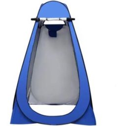 INF Tente pliante de douche et cabine d'essayage, polyester argenté pop-up, abri d'intimité portable pour douche, toilette et Bleu