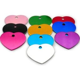 INF Plaques d'identification pour animaux en aluminium Pack de 10 - Multicolores Gravables au Laser, Personnalisables