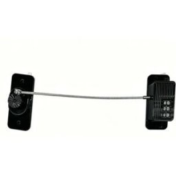 INF Cadenas à câble en acier à combinaison 3 rouleaux - Serrure enfant sans perçage pour réfrigérateur, tiroir, placard Le noir