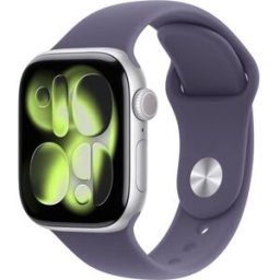 Apple Watch Series 11 Gps + Cellular - 42mm - Boîtier Silver Aluminium - Bracelet Purple Fog Sport Band - S/m