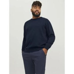 Jack & Jones Pull Basic Plus Size Navy Blazer 3XL Homme