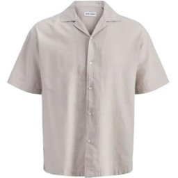 Jack & Jones Chemise à Manches Courtes Breeze Linen Plus Size String 4XL Homme