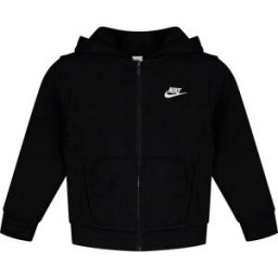 Nike Sweat-shirt à Zip Sportswear Club Black / White 10-12 Années Garçon,Fille