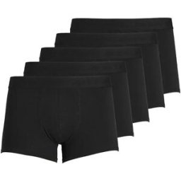 Jack & Jones Boxers Tone In Tone Trunks Plus Size 5 Unités Black 3XL Homme