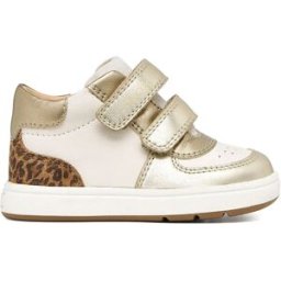 Geox Baskets Sans Lacets Biglia A Ivory / Light Gold EU 25 Fille