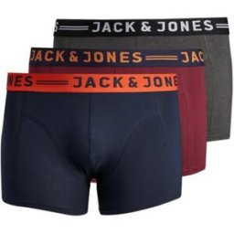 Jack & Jones Boxers Lichfield Trunk Plus Size 3 Unités Burgundy 4XL Homme