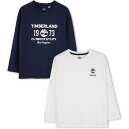 Timberland T-shirt à Manches Longues T61047 2 Unités Marine 4 Années Garçon