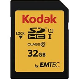 Kodak Carte Mémoire Sd 32gb Uhs-i U1 V10 Premium Black / Yellow One Size unisex