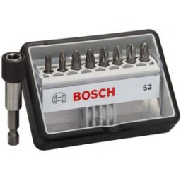 Bosch Coffret de 8+1 embouts de vissage Robust Line S PZ, version Extra Hard 2607002561