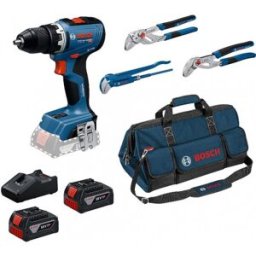 Bosch GSR 18V-65 PROFESSIONAL Perceuse-visseuse sans fil, 3 pinces de plombier 0615A5007J