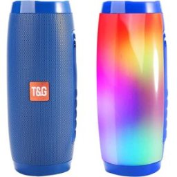 Enceinte Bluetooth Portable Lumineuse Autonomie 3h Puissance 10w Micro Sd Fm Bleu Yonis