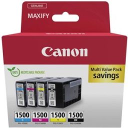 Canon Encre PGI-1500 BKCMY dorigine pack bundle noir, cyan, magenta, jaune 9218B006
