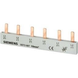 Siemens 5ST3607 Rail de collecte de broches, raccord 10mm2 : 3x 2 phases résistant au contact Peigne à broches 10 pc(s)