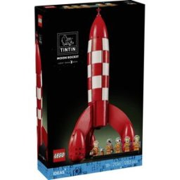 6589580 LEGO® IDEAS La fusée lunaire de Tim et Struppi; set pour adultes avec 6 personnages Tim et Struppi