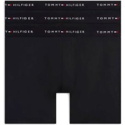 Tommy Hilfiger Boxers Um0um03763 Brief 3 Unités Black / Black / Black S Homme