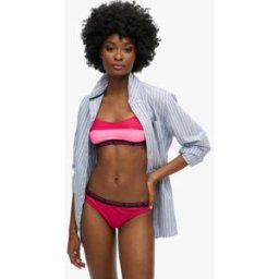 Superdry Femme Haut de Bikini Brassière élastique Rose Taille: 38