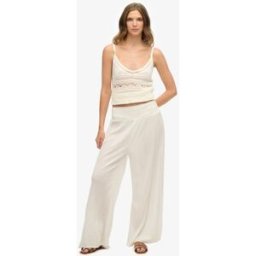 Superdry Femme Pantalon de Plage White Taille: 36