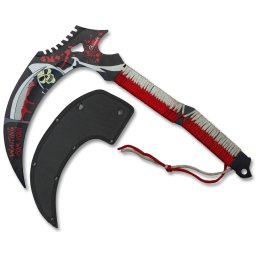 Faucille faux 37cm arme Squelette full tang acier