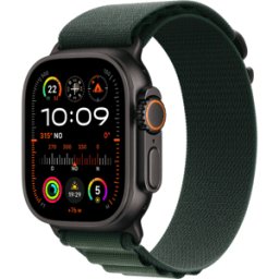 Apple Watch Ultra 2 Gps + Cellular 49 Mm Noir Titane Avec Bracelet Alpin Vert Foncé -