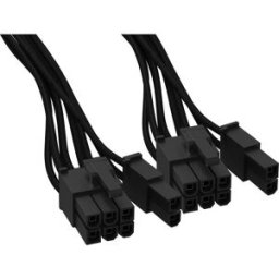 Cordon BeQuiet ordinateur, alimentation [2x ATX mâle 8 pôles (6+2) - 1x connecteur 12 broches (bloc dalimentation)] 0.60 m noir