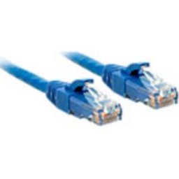 LINDY 48022 RJ45 Câble réseau, câble patch CAT 6 U/UTP 10.00 m bleu non blindé 1 pc(s)