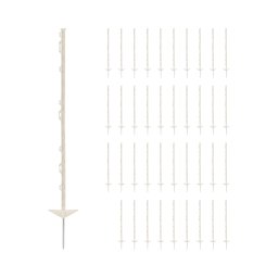 Poteaux de clôture - 103 cm - blanc - 40 piquets