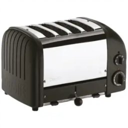 DUALIT Grille-pain 4 tranches Noir & Inox - Classic NewGen - 47035