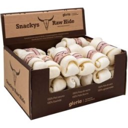 Gloria Snackys Nœuds à Mâcher En Cuir Brut Pour Chien 10-12cm 30 Unités One Size