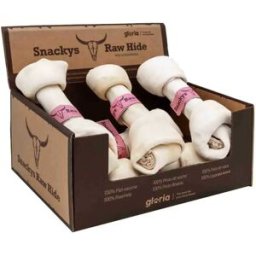 Gloria Snackys Nœuds à Mâcher En Cuir Brut Pour Chien 20-23cm 6 Unités One Size
