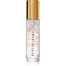 Crystallove Rose Quartz Oil Bottle Roll-on avec cristaux 10 ml