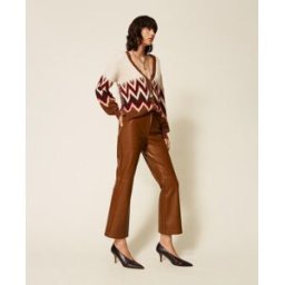 Actitude by Twinset Pantalon évasé effet cuir