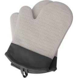 INF Gants de Four en Silicone: Maniques Thermorésistantes pour Micro-Ondes (1 Paire) Gris