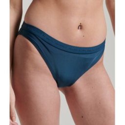 Superdry Femme Bas de Maillot élastiqué Code Micro Bleu Taille: 34