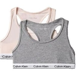 Calvin Klein Soutien-gorge G80g800742 2 Unités Silverpeony / Grey Heather 8-10 Années Fille